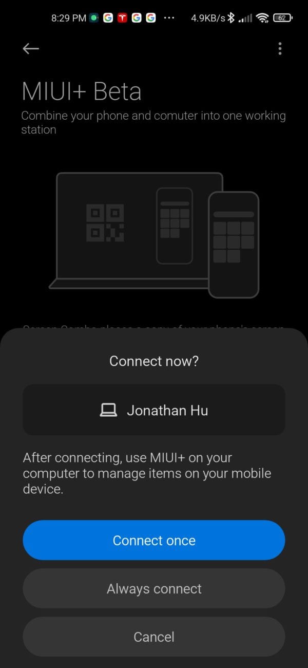 Screenshot 2021 02 27 20 29 41 915 com.xiaomi.mirror 600x1300 - Three Different Methods to Two-Way Transfer Photos Wirelessly from Android to PC
