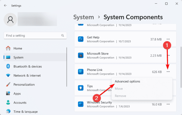 Advanced options 1 600x379 - Best Fixes When the Phone Link App Is Not Working on Windows 11