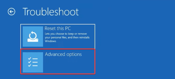 Advanced options 600x271 - Chkdsk Is Stuck Verifying the USN Journal: Top Fixes