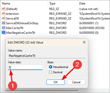 Change new value data - What Is DNS Cache on Windows and How Do I Flush It?