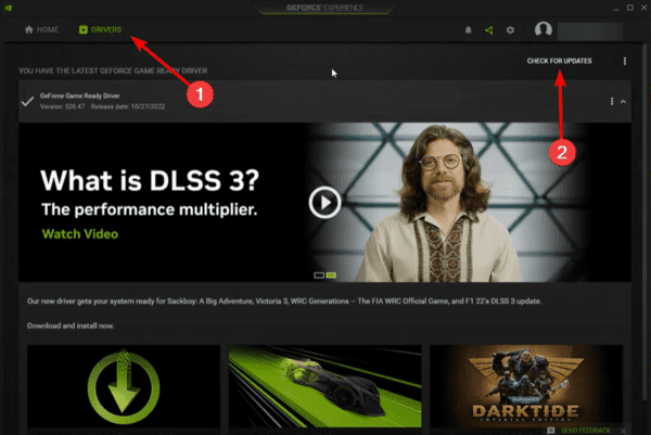 check for updates 1 600x401 - Best Fixes for the NVIDIA Error Code 0x8003001f on Windows 11