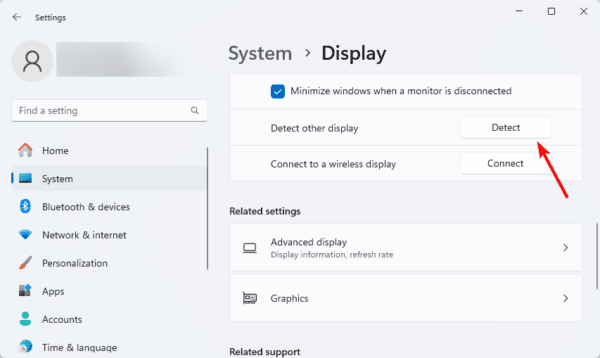 Detect 600x358 - Top Fixes When an External Display Is Not Working on Windows 11