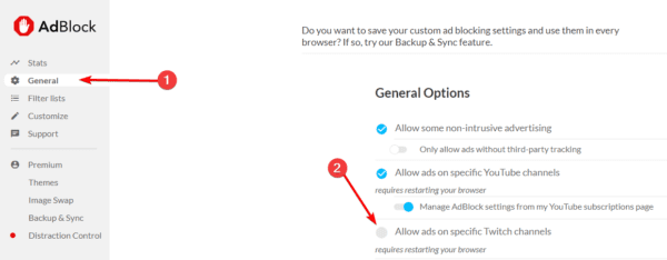 Disable ads on specific channels 600x234 - AdBlock Not Working on Twitch: Top Browser Fixes