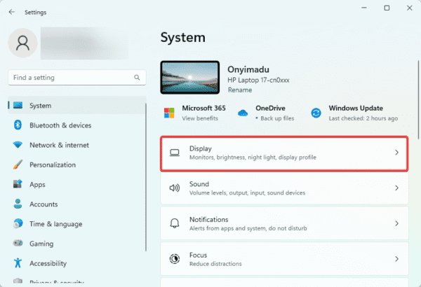 display 1 600x410 - Best Settings to Improve Windows 11 Battery Life