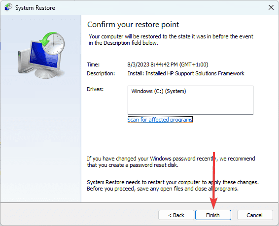 Finish - Critical Process Died Error on Windows 11