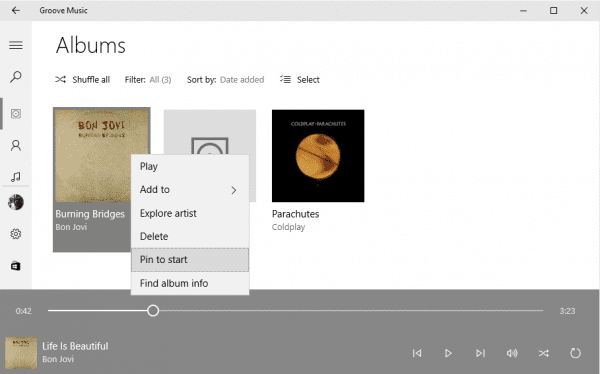 Groove Music Pin to Start 600x374 - Windows 10 Tip: How To Pin Your Favorite Music to Start