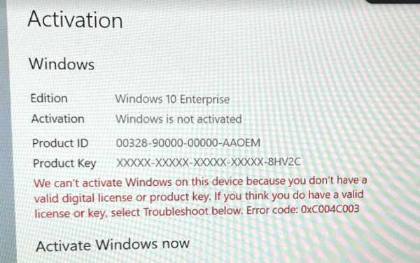 image 3 600x375 - Fix Windows Activation Fails with Error 0xC004C003