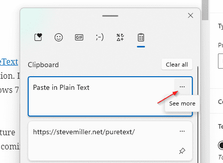image 4 - Paste in Plain Text Natively in Windows 11