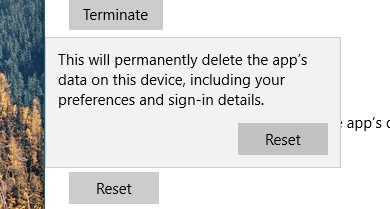 image 2 - Windows 10 Tip: Resetting the Settings App