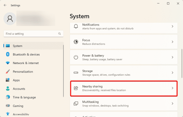 Nearby sharing 600x385 - Enable and use Nearby Share on Windows 11