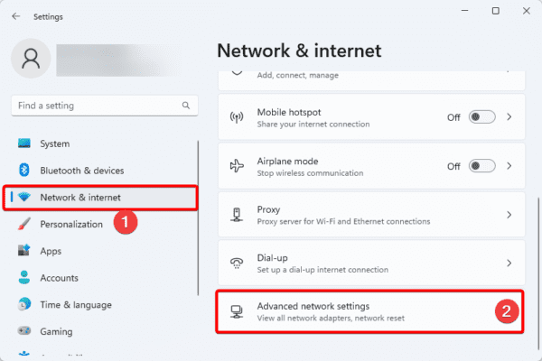 Open advanced network settings 600x400 - DNS Server Not Responding On Windows 11: Fixed