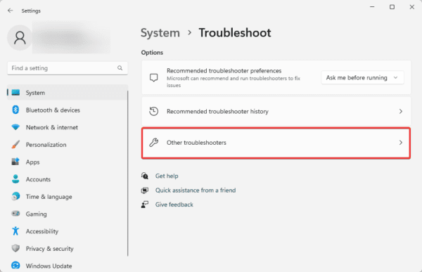 Other troubleshooters 1 600x387 - WiFi Connection not Working on Windows 11