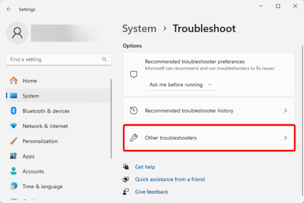 Other troubleshooters 2 600x400 - Credentials Supplied Are Not Sufficient Error on Windows 11: Best Fixes
