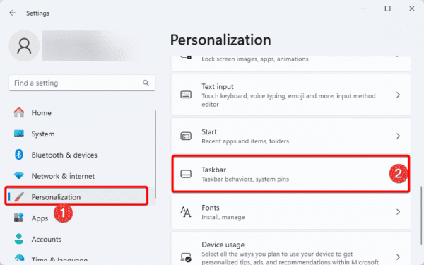 Personalization 1 600x375 - Best Fixes When the Taskbar is Not Working in Windows 11