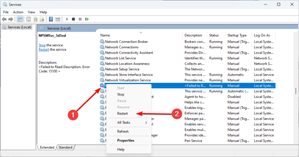 Restart NVIDIA service 600x316 - Best Fixes for the NVIDIA Error Code 0x8003001f on Windows 11