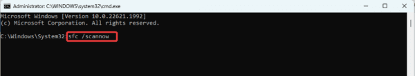 Run SFC scan 600x111 - Clock Watchdog Timeout Error in Windows: FIXED