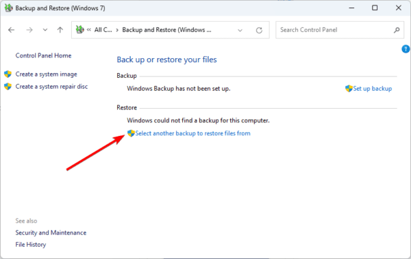 Select backup to restore files 600x379 - Restore Individual Files From Windows Backup: Best Methods