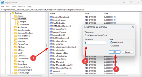Show seconds 1 600x326 - Top Ways to Show Seconds in the Windows 11 Taskbar Clock