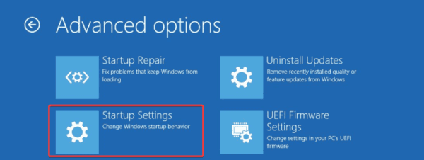 Startup settings 600x226 - Can't Delete a Corrupted File on Windows: Top Ways to Remove It