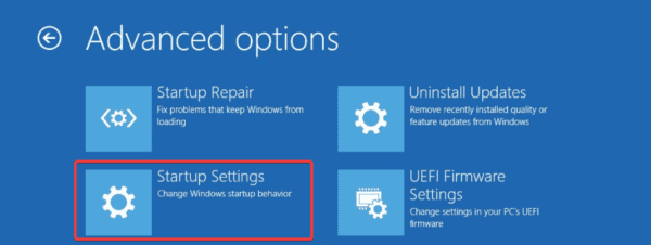 Startup settings 600x226 - Chkdsk Is Stuck Verifying the USN Journal: Top Fixes