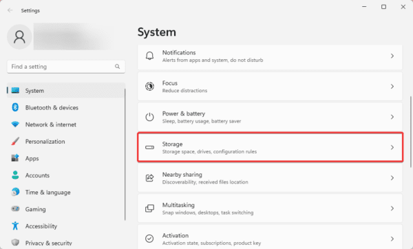 Storage 600x362 - How to Perform Disk Cleanup in Windows 11