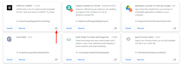 Toggle off chrome extension 600x214 - How to Fix Copy-Paste Not Working on Windows Browsers (Chrome, Edge, Firefox)