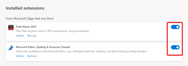 Toggle off edge extension 600x213 - How to Fix Copy-Paste Not Working on Windows Browsers (Chrome, Edge, Firefox)