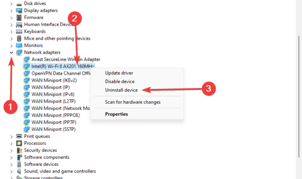 uninstall device 600x357 - Windows 11 Ethernet Is Slower Than Wi-Fi Connection: Top Solutions